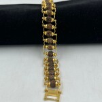 5 Mukhi 15mm Rudraksha Bracelet Gold Gilding Capping