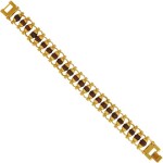 5 Mukhi 16mm Rudraksha Bracelet Gold Gilding Capping