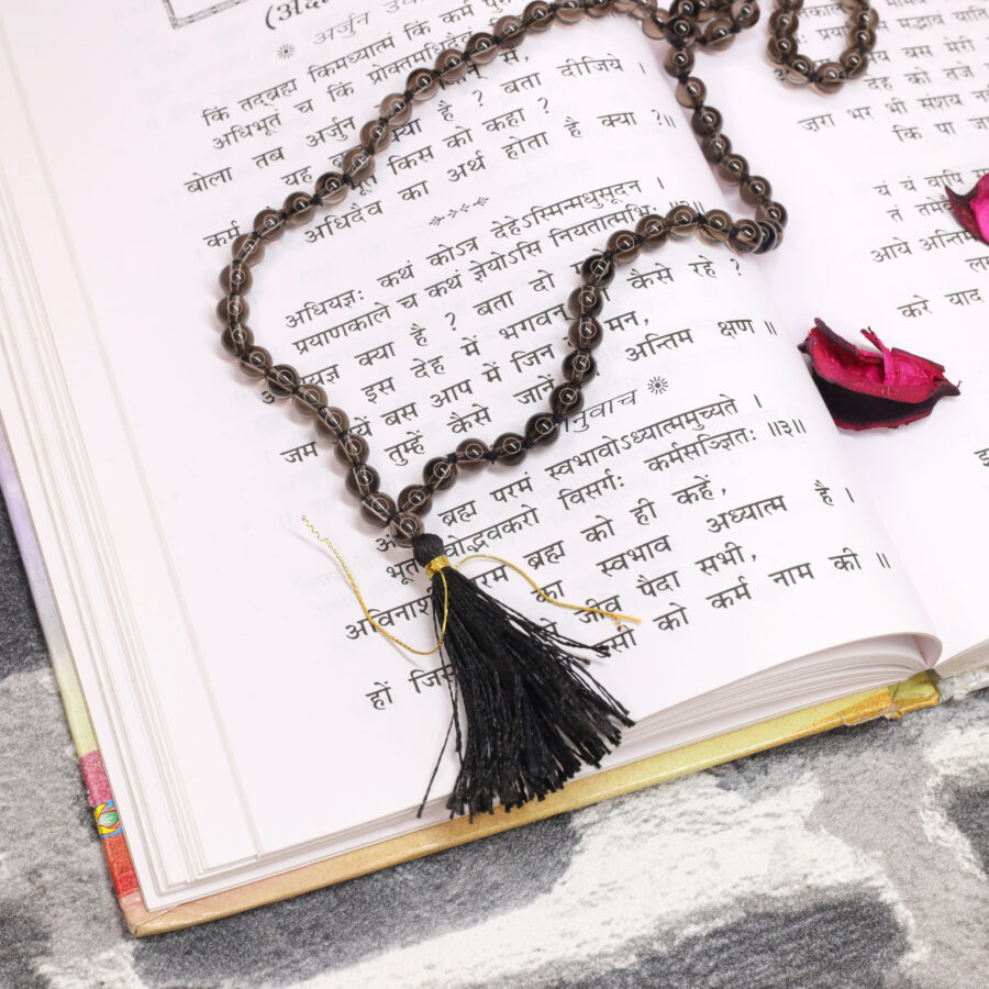 smoky quartz mala