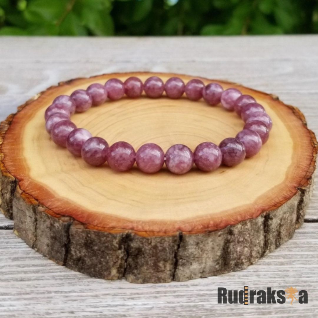 Lepidolite Rudraksha good Bracelet