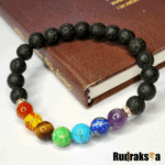 7 Chakra Beads with Lava Bracelet