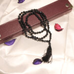 black sulemani agate mala